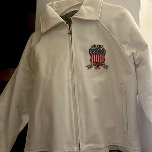 White and Black Authentic Avirex Jacket